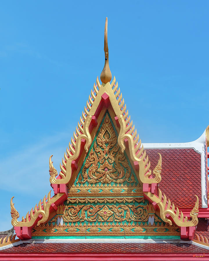 Wat Chaeng Nok Wihan Gable DTHNR0320 Photograph by Gerry Gantt