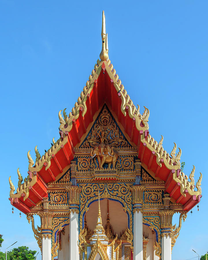Wat Chai Mongkhon Phra Ubosot Gable DTHSP0175 Photograph by Gerry Gantt