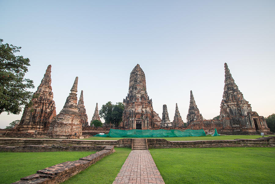 Wat Chai Wattanaram Photograph by Pworadilok