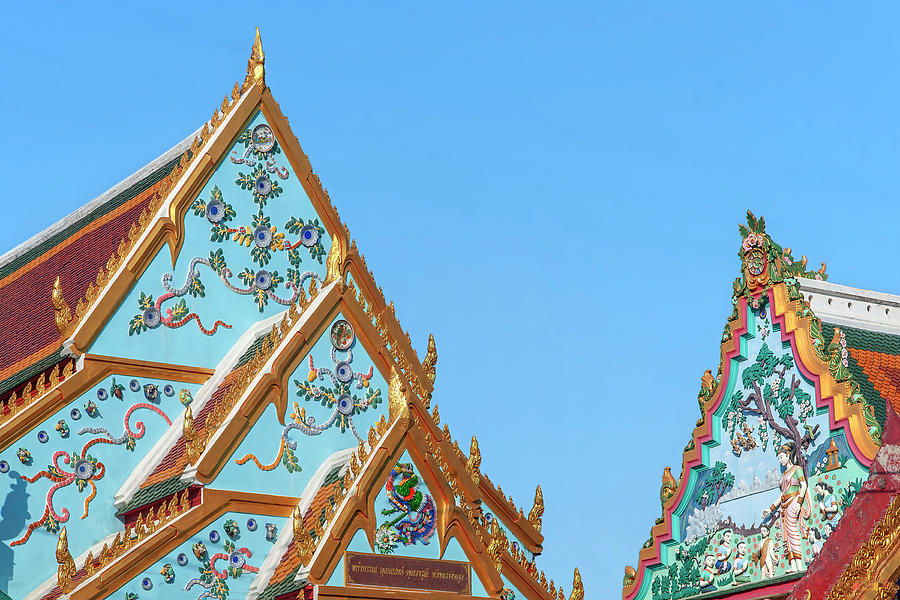 Wat Chamni Hatthakan Gables DTHB0934 Photograph by Gerry Gantt