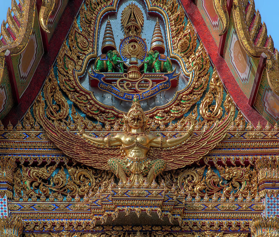 Wat Hua Lamphong Phra Ubosot Front Gable DTHB0002 Photograph by Gerry Gantt