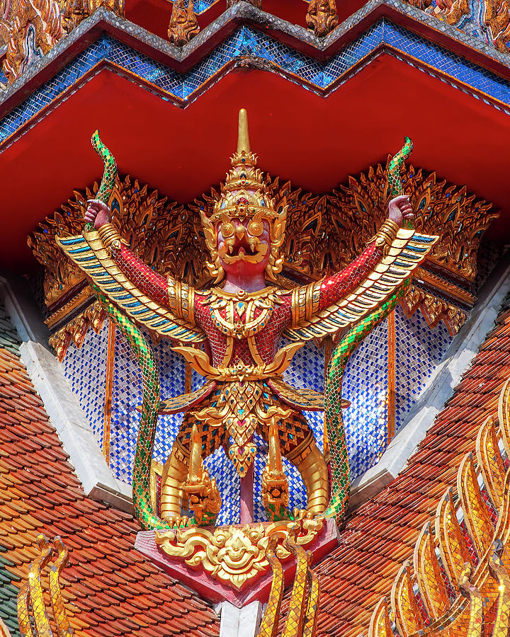 Wat Hua Lamphong Phra Ubosot Roof Garuda DTHB1065 Photograph by Gerry Gantt