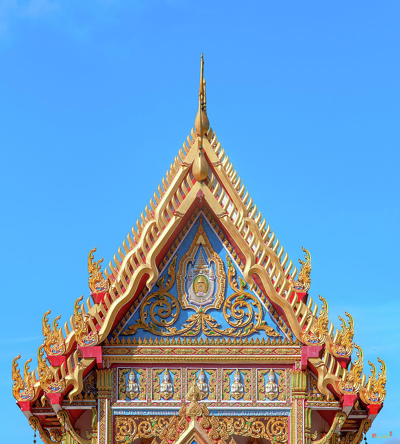 Wat Hua Sapan Phra Ubosot Gable DTHNR0407 Photograph by Gerry Gantt