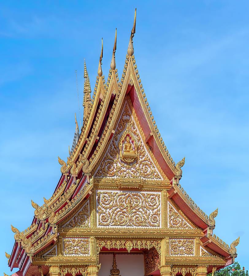 Wat Klang Phra Ubosot Gable DTHNP0104 Photograph by Gerry Gantt