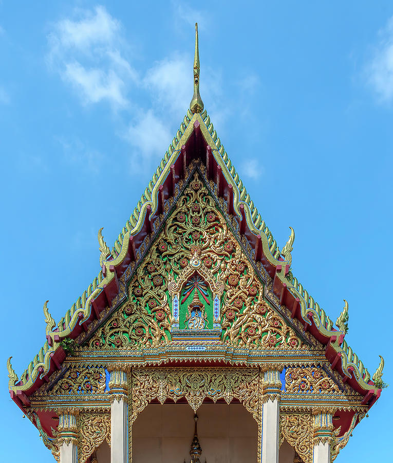 Wat Klang Worawihan Phra Ubosot Gable DTHSP0223 Photograph by Gerry Gantt