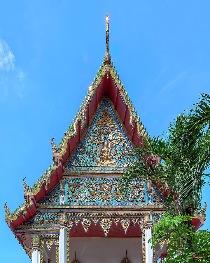 Wat Kunnathi Ruttharam Phra Ubosot Gable DTHB2210 Photograph by Gerry Gantt