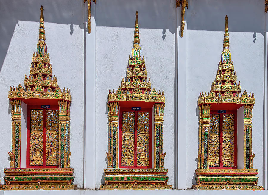 Wat Liab Ratbamrung Phra Ubosot Windows DTHB2355 Photograph by Gerry Gantt