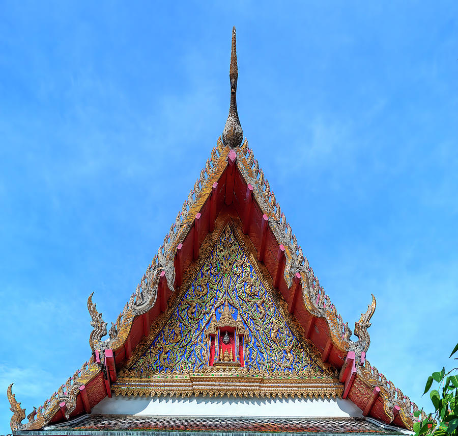 Wat Maha Pruettharam Assembly Hall Gable DTHB0017 Photograph by Gerry Gantt