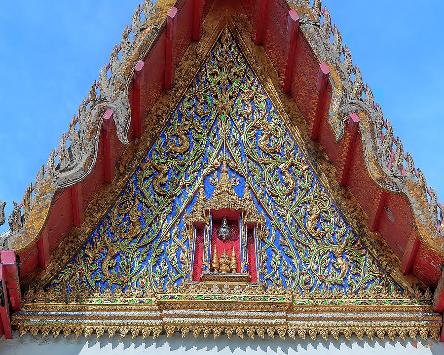 Wat Maha Pruettharam Assembly Hall Gable DTHB2271 Photograph by Gerry Gantt