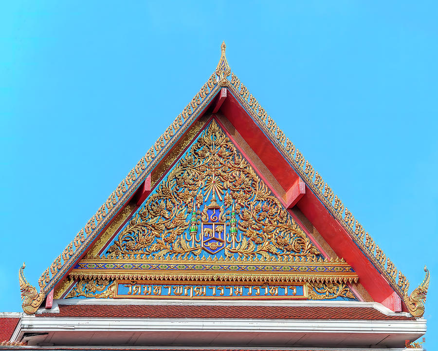 Wat Maha Pruettharam Gable DTHB0223 Photograph by Gerry Gantt