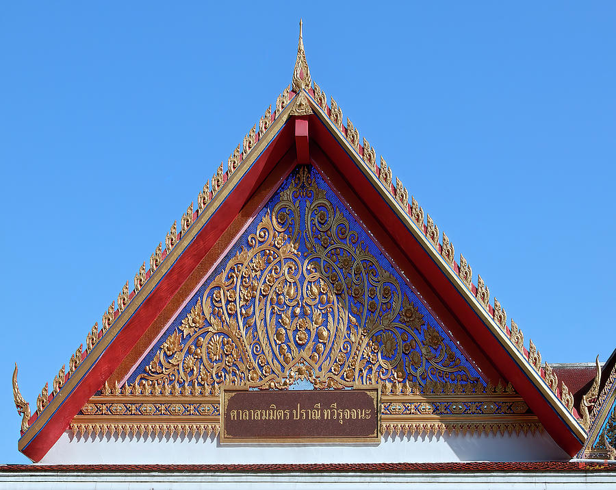Wat Maha Pruettharam Gable DTHB1049 Photograph by Gerry Gantt