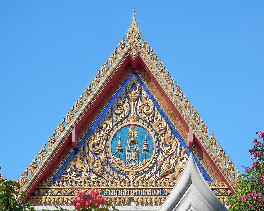 Wat Maha Pruettharam Gable DTHB1051 Photograph by Gerry Gantt