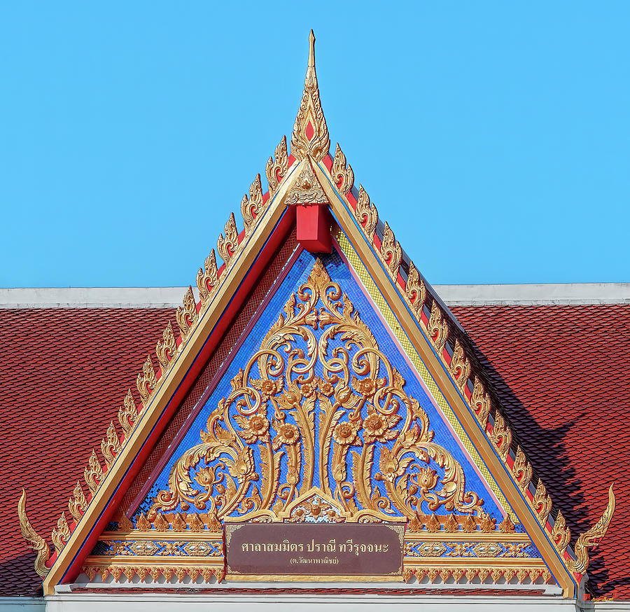Wat Maha Pruettharam Gable DTHB1052 Photograph by Gerry Gantt
