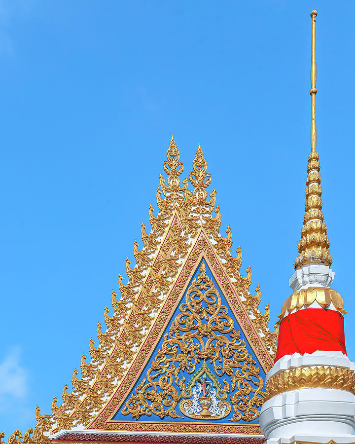 Wat Nai Song Wihan Phra Wihan Gable DTHSP0196 Photograph by Gerry Gantt