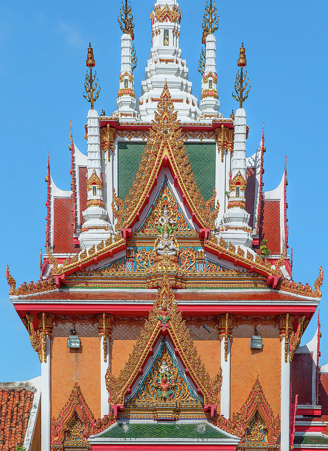 Wat Nai Song Wihan Shrine Gables DTHSP0206 Photograph by Gerry Gantt