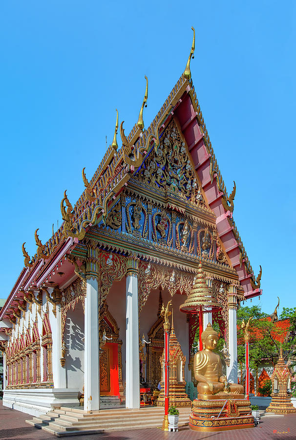 Wat Nak Klang Phra Ubosot DTHB2125 Photograph by Gerry Gantt