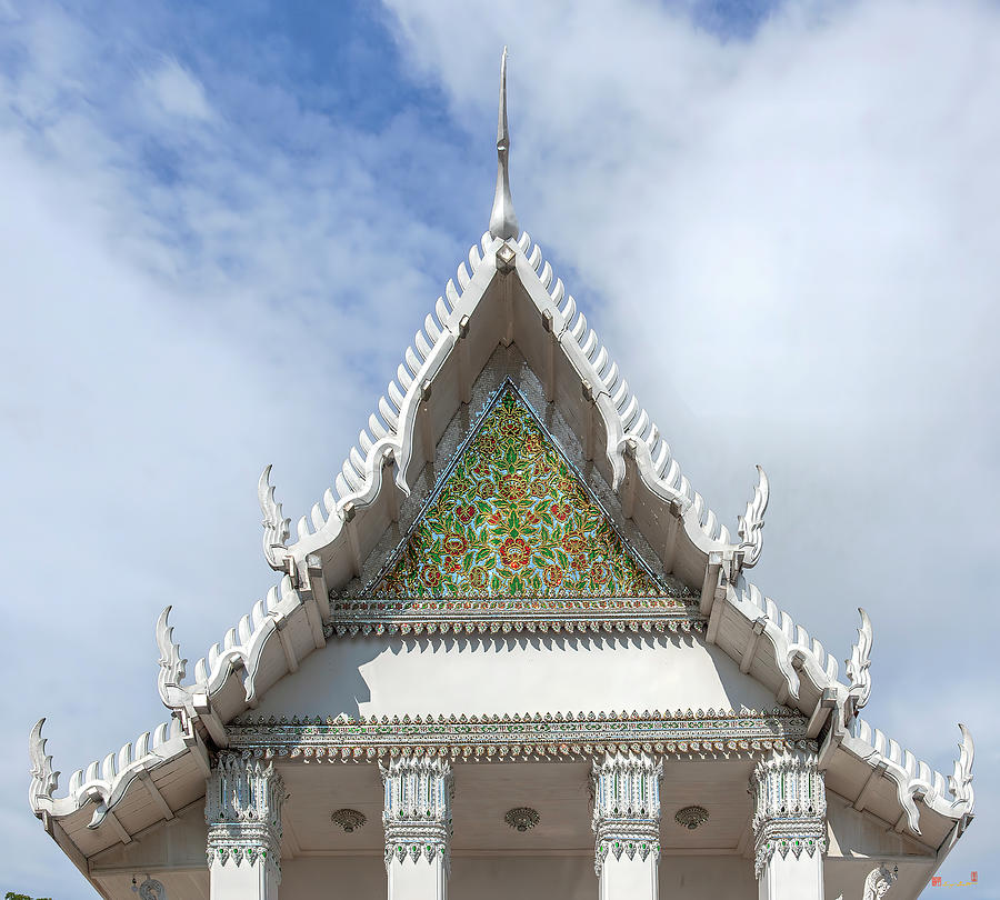 Wat Nak Prok Phra Ubosot Gable DTHB2473 Photograph by Gerry Gantt
