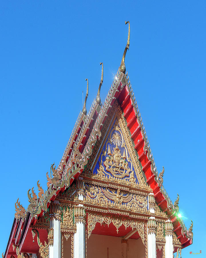 Wat Nikom Kitiyaram Phra Ubosot Gable DTHU1430 Photograph by Gerry Gantt