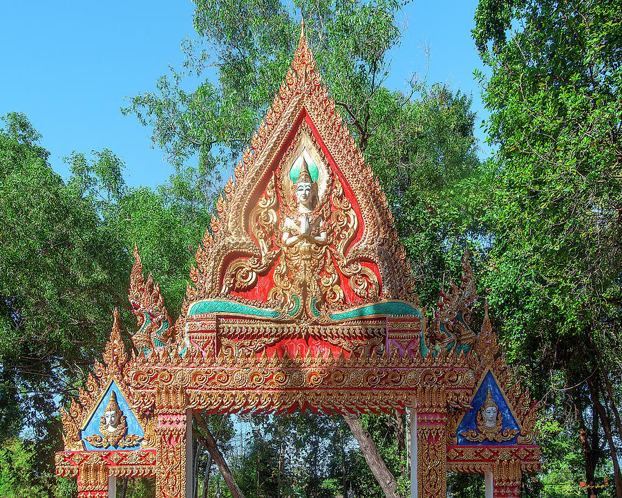 Wat Nikom Kitiyaram Phra Ubosot Wall Gate DTHU1437 Photograph by Gerry Gantt