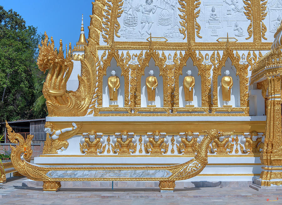 Wat Nong Bua West Side of Phra That Chedi Si Maha Pho Base DTHU0447 Photograph by Gerry Gantt