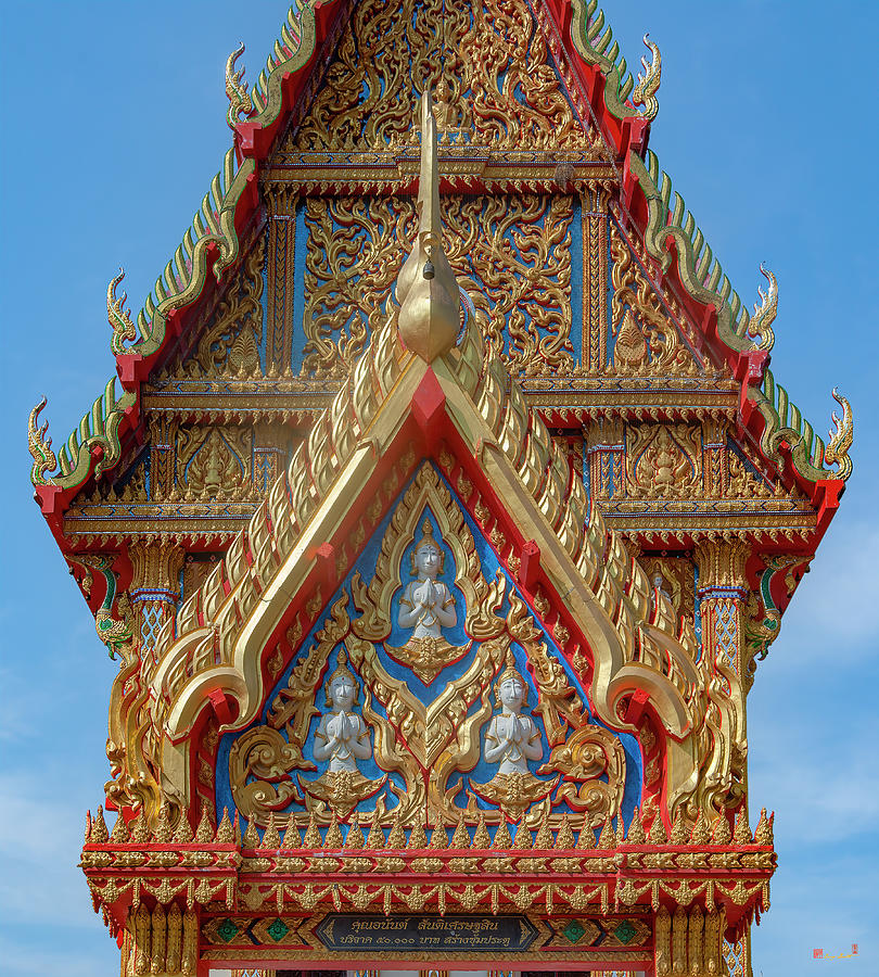 Wat Nong Ja Bok Phra Ubosot Wall Gate DTHNR0238 Photograph by Gerry Gantt
