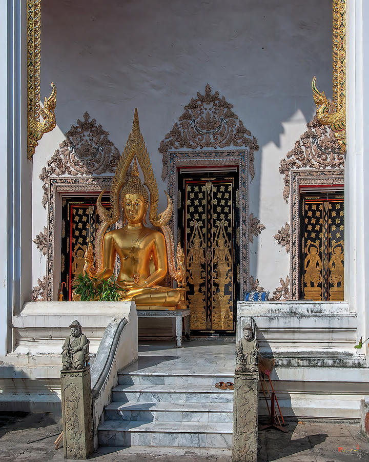 Wat Pathum Khongkha Phra Wihan Entrance and Buddha Image DTHB0449 Photograph by Gerry Gantt