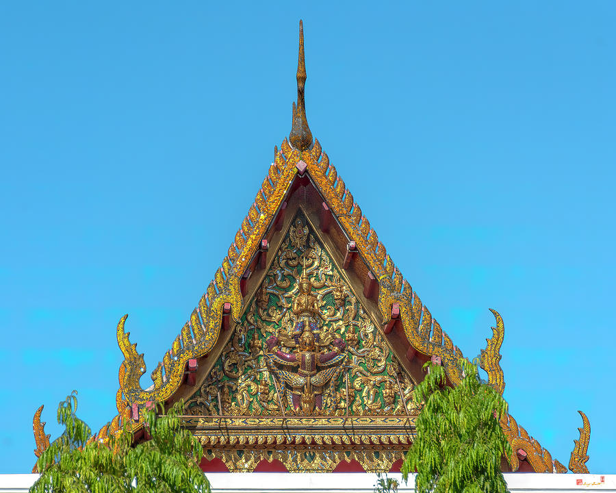 Wat Pathumkhongkha Phra Wihan Gable DTHB0686 Photograph by Gerry Gantt