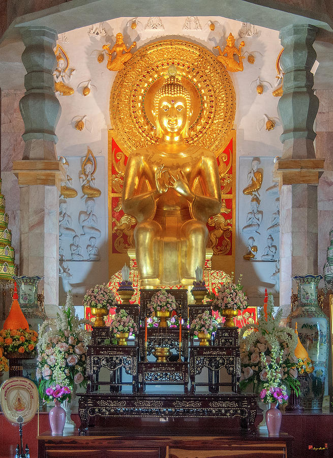 Wat Phayap Phra Ubosot Buddha Image DTHNR0120 Photograph by Gerry Gantt