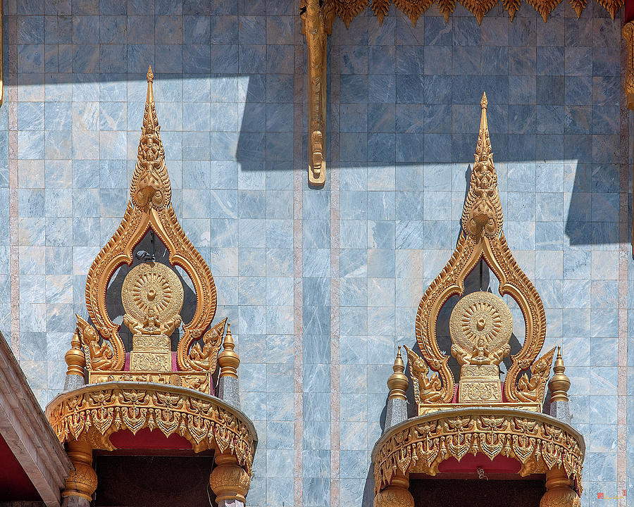 Wat Phayap Phra Ubosot Window Canopies DTHNR0124 Photograph by Gerry Gantt