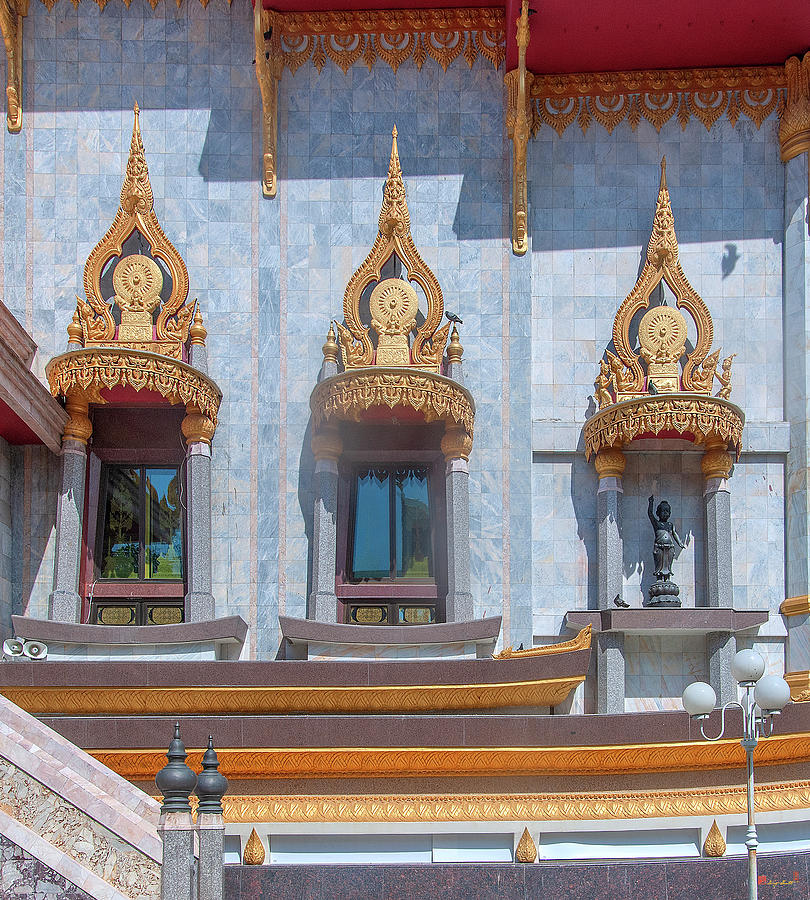 Wat Phayap Phra Ubosot Windows DTHNR0122 Photograph by Gerry Gantt