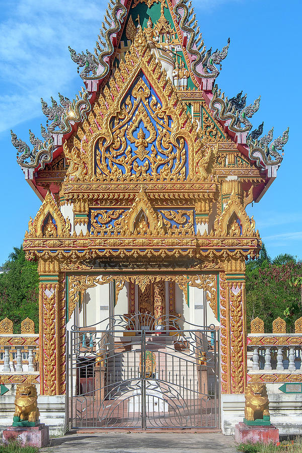 Wat Phlap Phra Ubosot Wall Gate DTHNR0021 Photograph by Gerry Gantt
