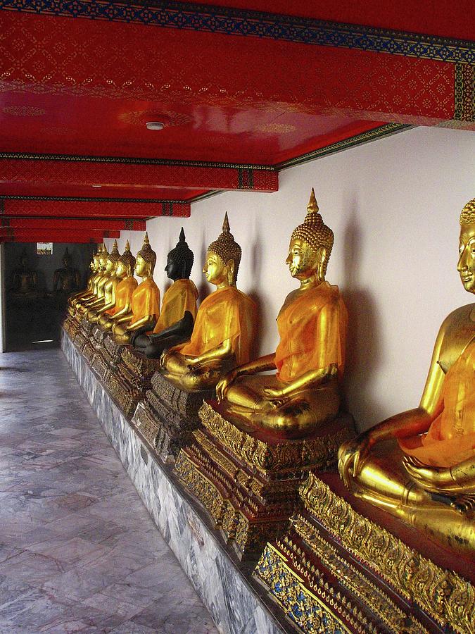 Architecture Photograph - Wat Pho Buddhas by Matthew Adelman Architecture Photograph - Wat Pho Buddhas by Matthew Adelman