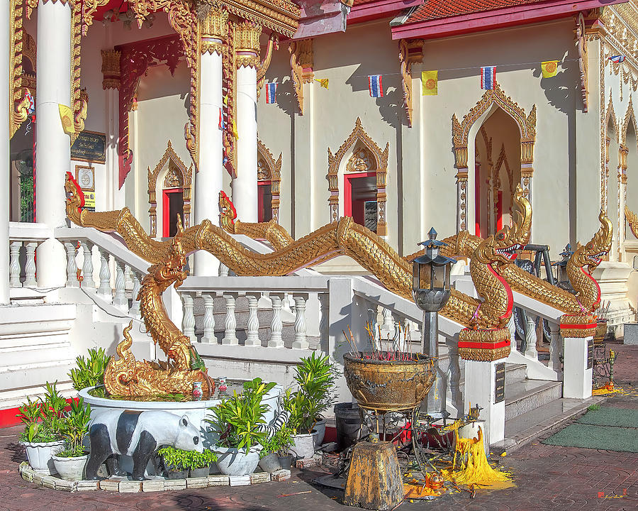 Wat Pho Sri Ho Phra Thong Naga Guardians DTHNP0081 Photograph by Gerry Gantt