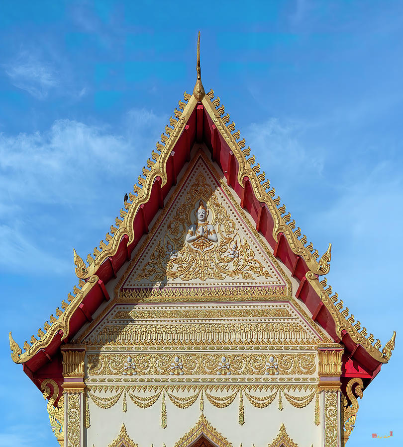 Wat Pho Sri Phra Ubosot Gable DTHNP0064 Photograph by Gerry Gantt