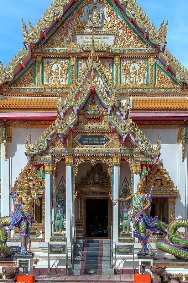 Scenic Photograph - Wat Phra In Plaeng Phra Ubosot Entrance DTHNP0185 by Gerry Gantt