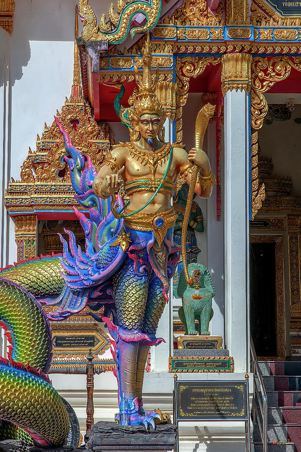Wat Phra In Plaeng Phra Ubosot Serpent-Kinara Guardian DTHNP0182 Photograph by Gerry Gantt
