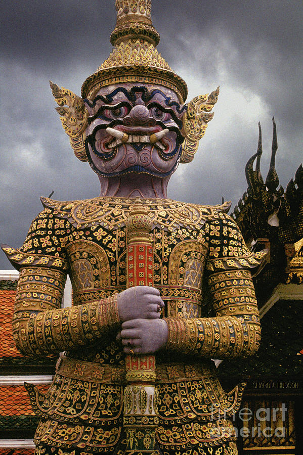 Wat Phra Keaw - Temple Guardian Photograph by Sharon Hudson