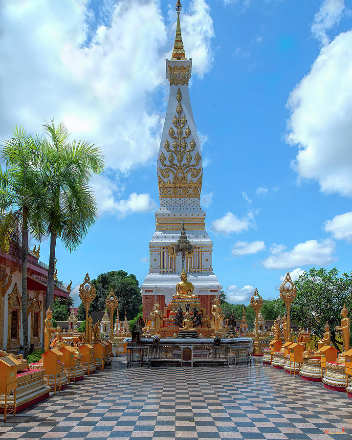 Wat Phra That Phanom Phra Chedi and Buddha Images DTHNP0007 Photograph by Gerry Gantt