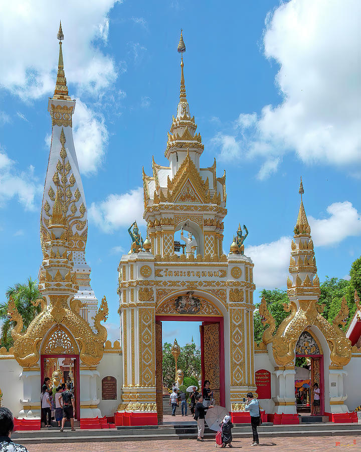 Wat Phra That Phanom Temple Gate DTHNP0003 Photograph by Gerry Gantt