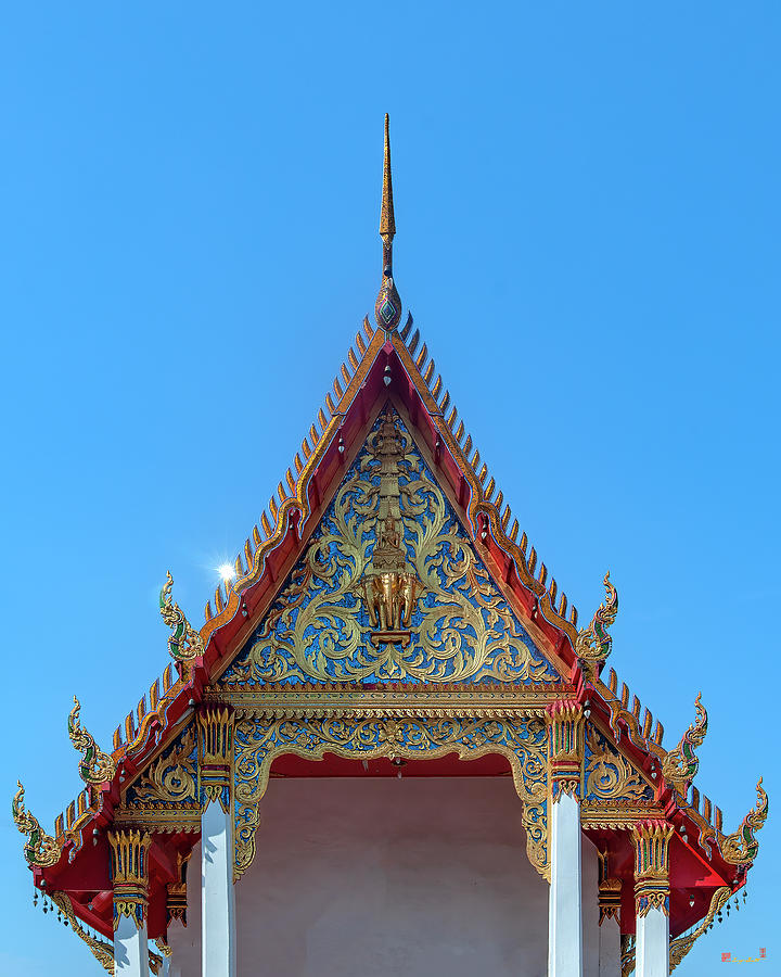 Wat Praya Tham Phra Ubosot Gable DTHB2169 Photograph by Gerry Gantt