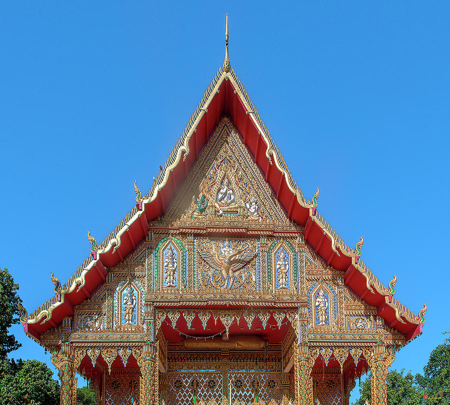 Wat Si Saeng Thong Phra Ubosot Gable DTHU1445 Photograph by Gerry Gantt