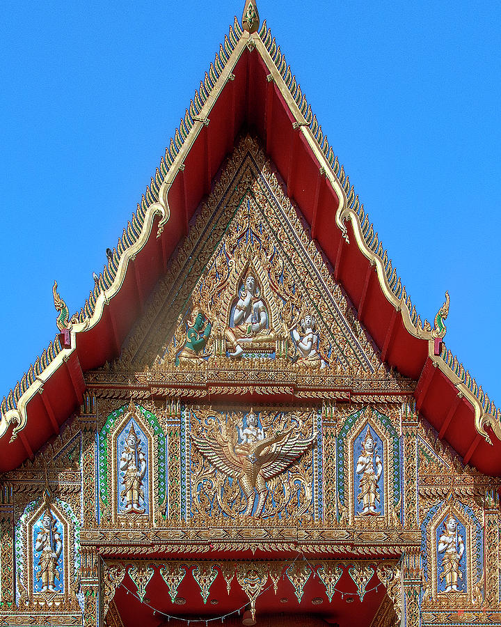 Wat Si Saeng Thong Phra Ubosot Gable DTHU1463 Photograph by Gerry Gantt