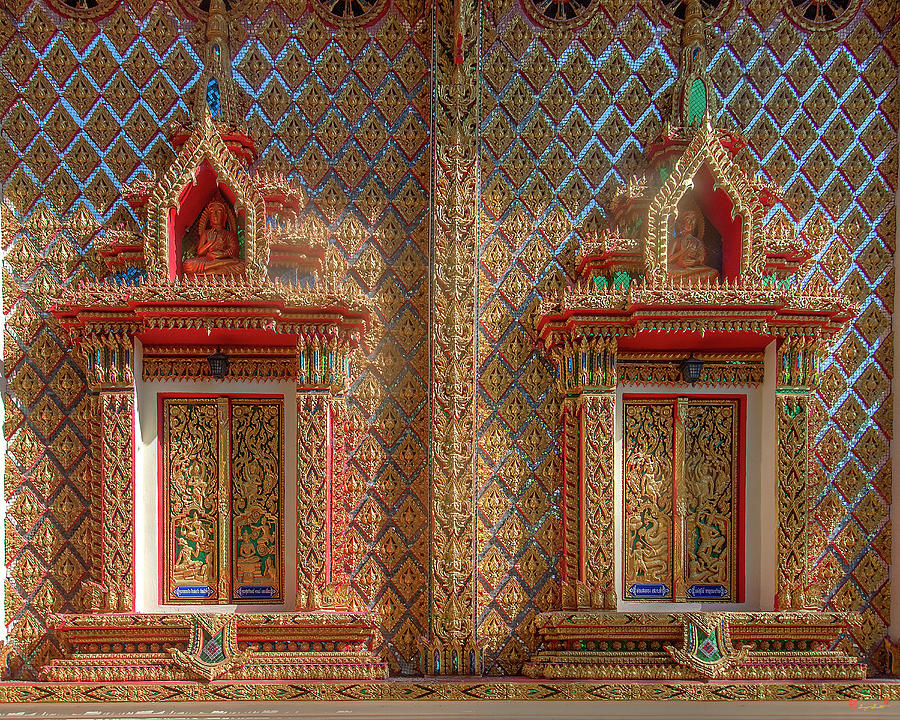 Wat Si Saeng Thong Phra Ubosot Windows DTHU1455 Photograph by Gerry Gantt