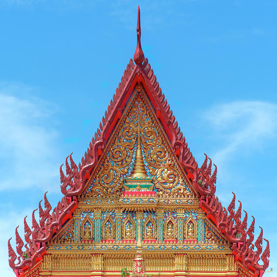 Wat Si Thep Pradittharam Phra Ubosot Gable DTHNP0279 Photograph by Gerry Gantt