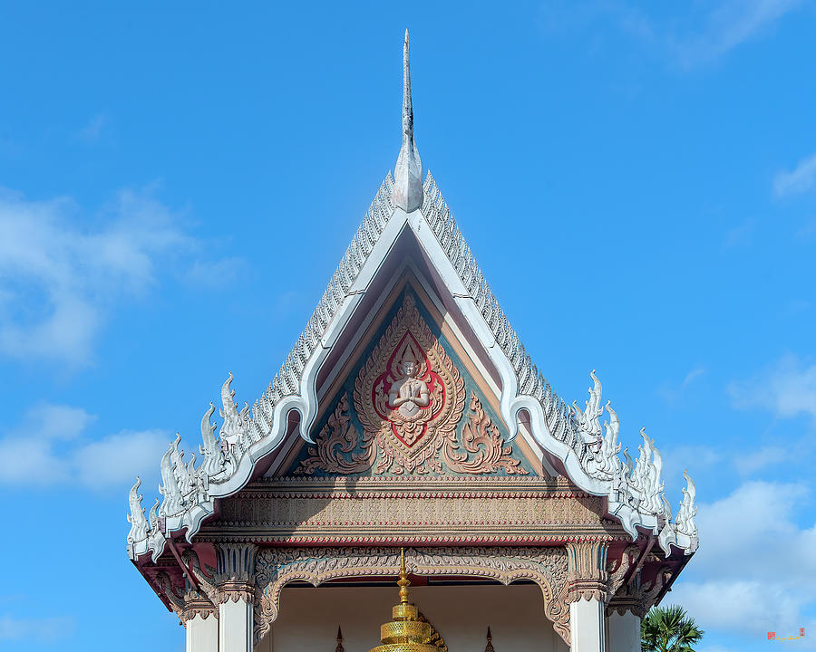 Wat Suttha Chinda Phra Ubosot Gable DTHNR0356 Photograph by Gerry Gantt