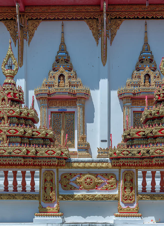 Wat Tha Wang Hin Phra Ubosot Window and Boundary Wall DTHU1490 Photograph by Gerry Gantt