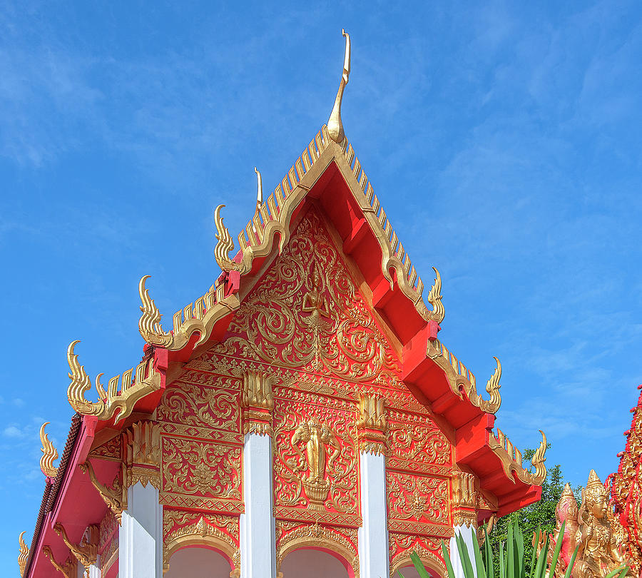 Wat Thong Nopakhun Phra Ubosot Gable DTHU1325 Photograph by Gerry Gantt