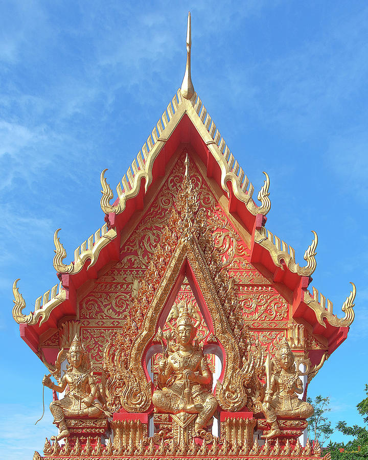 Wat Thong Nopakhun Phra Ubosot Wall Gate DTHU1330 Photograph by Gerry Gantt