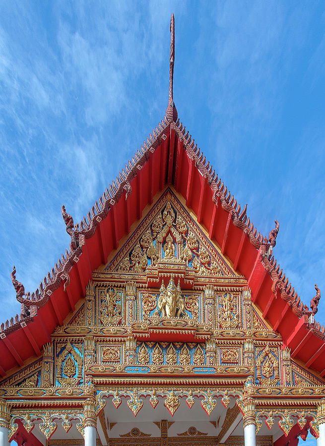 Wat Thong Nopakhun Phra Wihan Gable DTHU1332 Photograph by Gerry Gantt