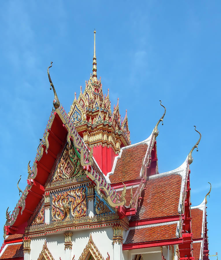 Wat Yai Sawang Arom Mondop Phrabat Wiriyacharn Roof DTHNB0048 Photograph by Gerry Gantt